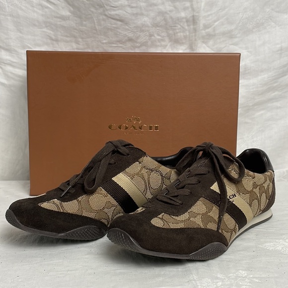 Coach Shoes - Coach Kelson Outline Signature Suede Sneaker